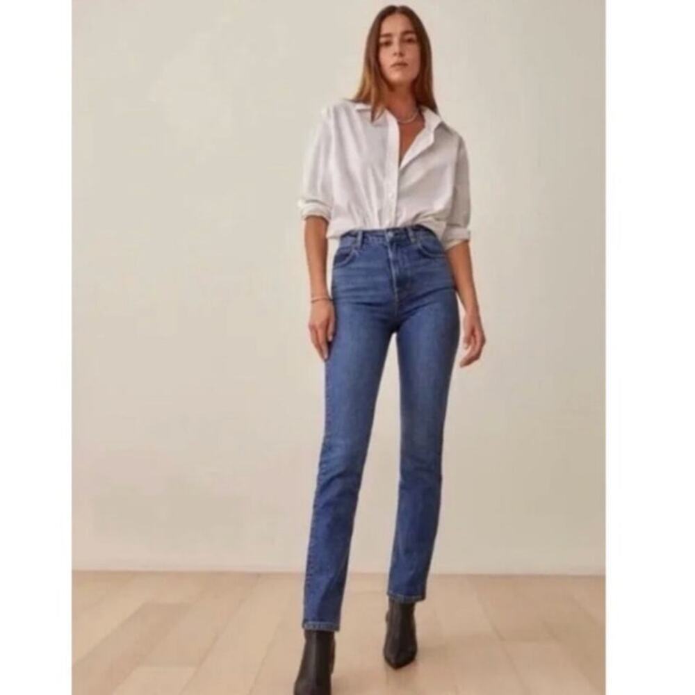 Reformation Liza Ultra High Rise Straight Jeans Size 28